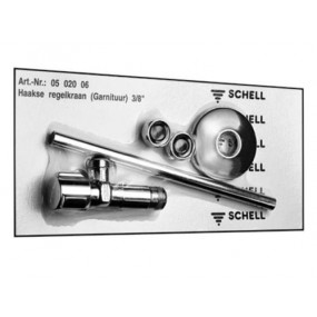 Schell Zestaw zaworu kątowego 3/8` chrom - 163976_O1