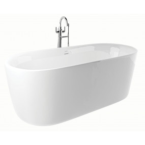 Kludi ELIN R wanna wolnostojąca 180x80 cm, prostokątna zaokrąglona, akrylowa, biały