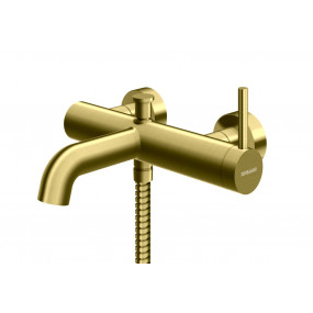 Kohlman Axel Brushed Gold Bateria wannowo-prysznicowa natynkowa