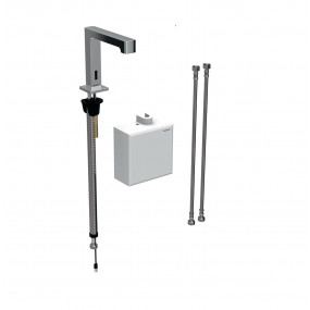 Geberit Bateria umywalkowa Brenta, stojąca, zasilanie bateryjne, z natynkową skrzynką funkcyjną, z m - 823313_O1