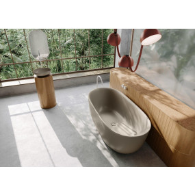 KALDEWEI MEISTERSTÜCK OYO DUO wanna 1630 x 770 x 419 z fabrycznie zamontowanym emaliowanym odpływem typu klik-klak i designerskim przelewem beige 20 - 881761_O1