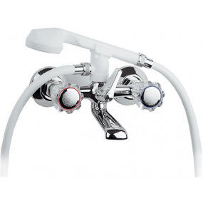 KFA Standard bateria wannowa ścienna z wężem i słuchawką - 629421_O1