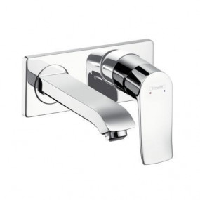Hansgrohe Metris Jednouchwytowa bateria umywalkowa LowFlow, montaż ścienny z wylewką dł. 165 mm chrom - 466652_O1