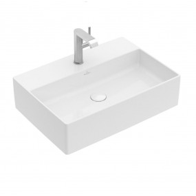 Villeroy & Boch Memento 2.0 Umywalka stojąca na blacie 50 cm prostokątna, 1/otw. możliwe 3/otw. bez przelewu, zalecenie: montaż z pewną odległością od ściany - 773462_O1