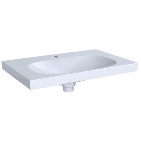 Geberit Acanto umywalka 75cm z zakrytym przelewem, powierzchnią odkładczą i pokrywą odpływu - 779663_O1