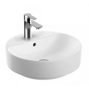 Geberit VariForm umywalka stawiana na blat okrągła 45cm z otworem na baterię wysokość 15,8 cm - 880936_O1