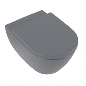 Villeroy & Boch Subway 2.0 Miska WC lejowa bez kołnierza wewnętrznego 370 x 560 mm Graphite CeramicPlus - 849238_O1