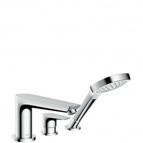 Hansgrohe Talis E 3-otworowa bateria wannowa do montażu na brzegu wanny, el. zewnętrzny, DIN15, chrom - 572612_O1