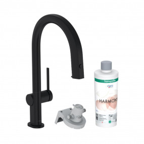 Hansgrohe Aqittura M91 FilterSystem 210 Zestaw startowy z baterią zlewozmywakową, kuchenną z wyciąganą wylewką, sBox, M czarny matowy - 846292_O1