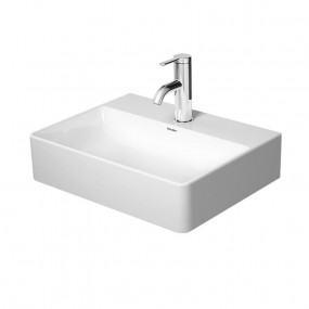 Duravit Handrinse basin 450 mm DuraSquare white,w/o OF,w.TP,1 TH,WG