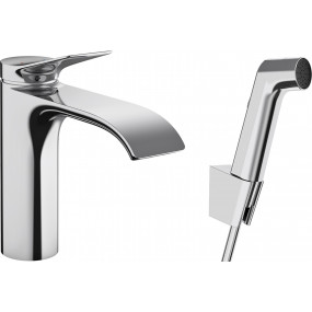 Hansgrohe Vivenis bateria umywalkowa z główką Bidette i wężem 160 cm Chrom