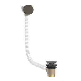 Tres Zawór spustowy okrągły Click-C Czerń Metalizowana