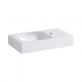 Geberit iCon Umywalka kompaktowa, B53cm, 13.5cm, T31cm, bez przelewu, z otworem na baterię po prawej stronie, z powierzc