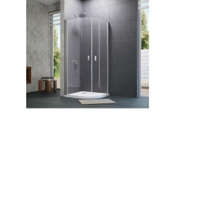 Huppe Desing Pure: Drzwi skrzydłowe 90 cm 1/4 koła chrom eloxal - 742667_O1