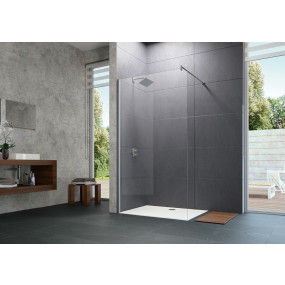 Huppe Design Pure Ścianka Walk-in 100 cm Black Edition Anti-Plaque