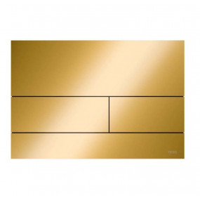TECE sqaure II - przycisk spłukujący z metalu do WC, złoty optyczny połysk - 823384_O1
