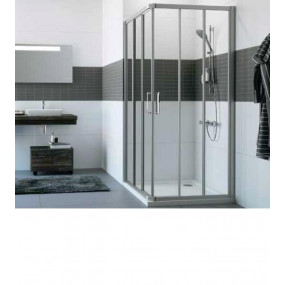 Huppe Classics Drzwi narożnikowe suwane 100 cm 3-częściowe 1/2 kabiny biały - 749784_O1