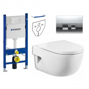 Geberit Roca Meridian Zestaw Miska WC wisząca z deską w/o i stelażem Geberit Duofix Basic (A8012A2004+A346247000+111.153.00.1+115.135.21.1) - 522591_O1