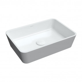 Omnires Parma Umywalka Nablatowa Marble+, 50X35Cm, Biały/Szary Połysk - 844423_O1