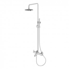 Kohlman Axel Zestaw wannowo-prysznicowy ścienny z deszczownicą 20 cm chrom - 832001_O1