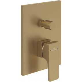 Villeroy & Boch Architectura Square bateria do montażu podtynkowego Brushed Gold - 900599_O1