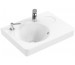Villeroy & Boch Joyce Umywalka mała meblowa z otworem pod armaturę i dozownik mydła 650 x 490 mm, z powierzchnią na appsy, Star White Ceramicplus - O2