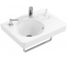 Villeroy & Boch Joyce Umywalka mała meblowa z otworem pod armaturę i dozownik mydła 650 x 490 mm, z powierzchnią na appsy, Star White Ceramicplus - O3