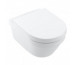 Villeroy & Boch Architectura Combi-Pack Miska WC wisząca DirectFlush bez kołnierza z deską wolnoopadającą 53x37 cm CeramicPlus biały - 796935_O1
