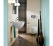 Villeroy & Boch Aveo miska WC stojąca lejowa, 410 x 560 mm, odplyw poziomy, do montazu blisko sciany, Star White Ceramicplus - O2