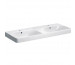 Geberit Smyle Square umywalka meblowa podwójna 120 x 48 cm z 2 otworami z przelewami