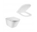Roca Gap Miska WC wisząca 54 cm bezrantowa Clean Rim biała z deską wolnoopadającą (A34647L000+A80148200U) - 519990_O1
