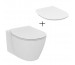Ideal Standard Connect Zestaw Miska WC wisząca 54cm bezrantowa biała + Deska sedesowa WC wolnoopadająca cienka biała (E817401 + E772401) - 791880_O1