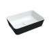 Omnires Parma Umywalka Nablatowa Marble+, 50X35Cm, Biały/Czarny Połysk - 844422_O1