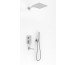 Kohlman Excelent kompletny zestaw natryskowy podtynkowy ze słuchawką, wylewką wannową i deszczownicą kwadratową 25x25cm - 760042_O1