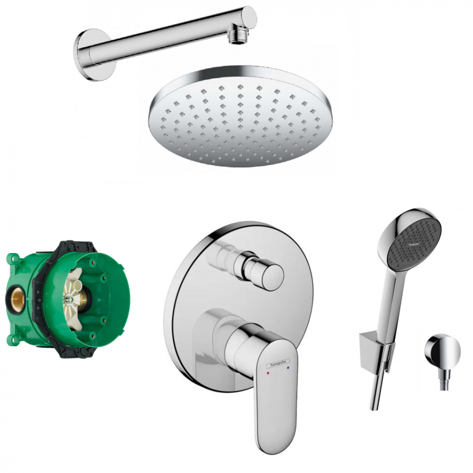 Hansgrohe Vernis blend bateria Zestaw  podtynkowy, deszczownica (71466000+27809000+28052000) chrom