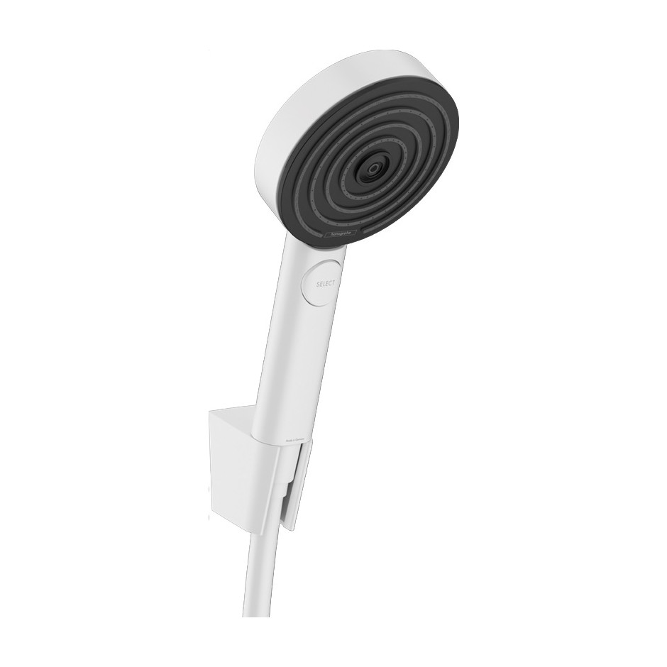 Hansgrohe Pulsify Select S Punktowy zestaw prysznicowy 105 3jet Relaxation EcoSmart z wężem 125 cm Biały Matowy