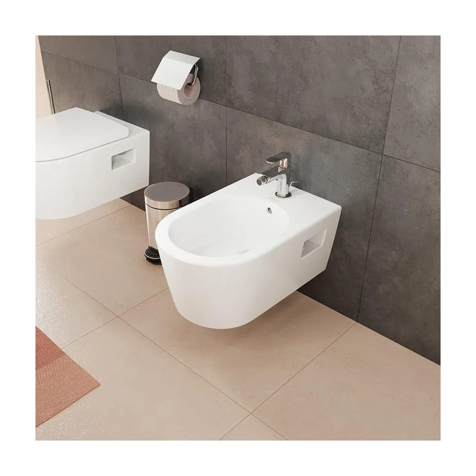 Hansgrohe EluPura Original S Bidet wiszący 540 1/o na bat. z przelewem SmartClean biały