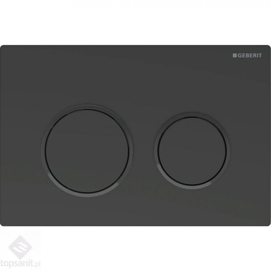 Geberit Omega20 przycisk uruchamiający przedni/górny, czarny mat-czarny-czarny mat - 882357_O1