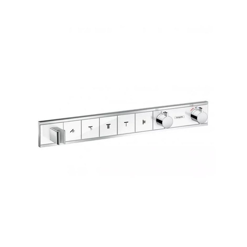 Hansgrohe RainSelect bateria termostatyczna do 5 odbiorników, montaż podtynkowy, element zewnętrzny, biały/chrom - 763863_O1