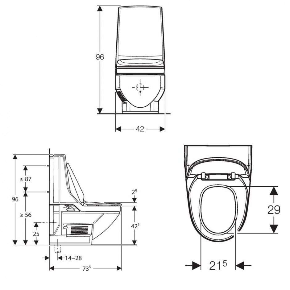 Geberit AquaClean 8000plus - urządzenie WC z funkcją higieny intymnej, APs, biały-alpin - 27080_T1
