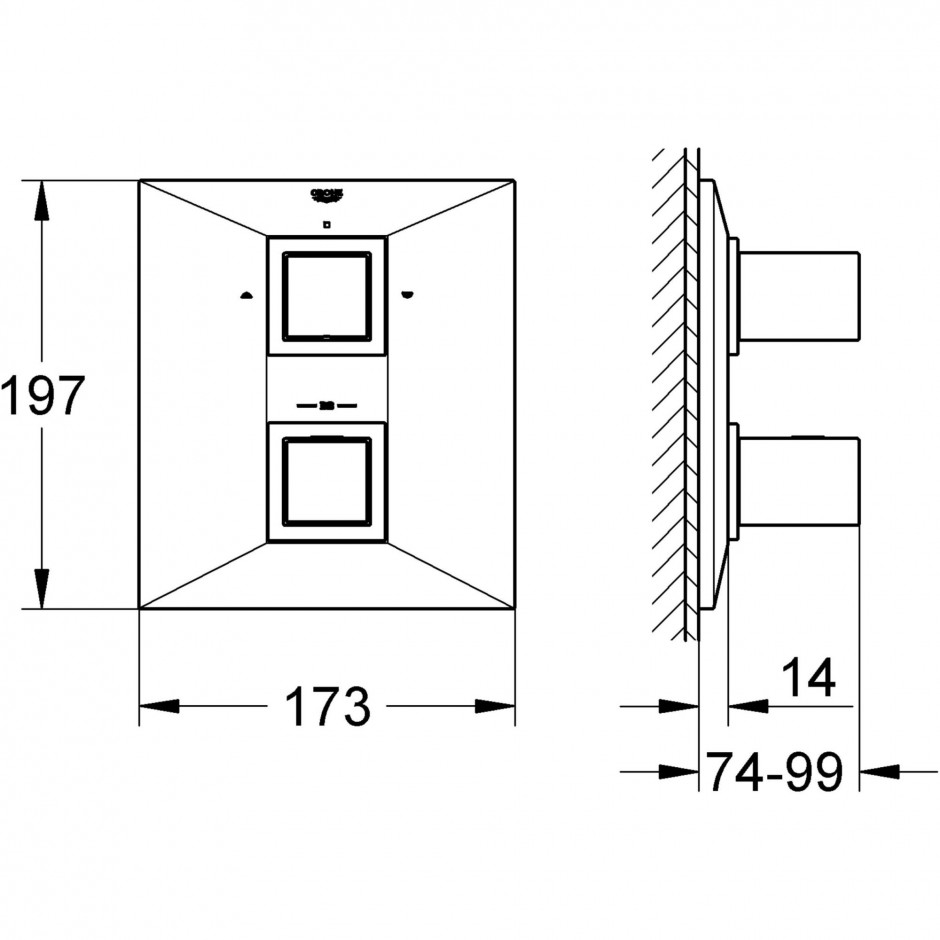 Grohe Allure Brilliant bateria wannowa podtynkowa termostat miedź - 595969_T1