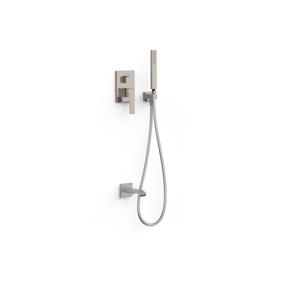 Tres Slim Exclusive Zestaw natryskowy z baterią podtynkową Rapid-Box Stal - 824550_O1