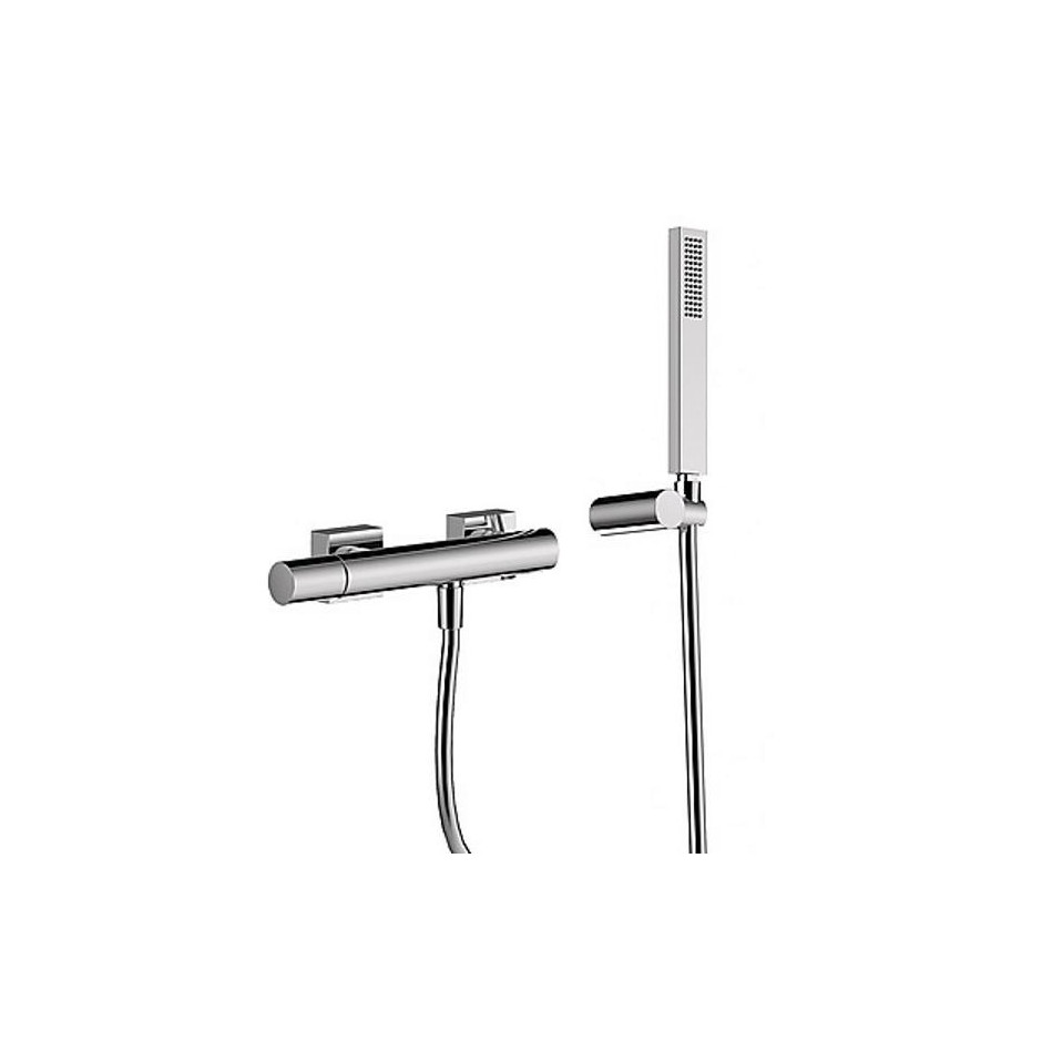 Tres Project bateria natryskowa natynkowa z zestawem punktowym chrom - 741838_O1