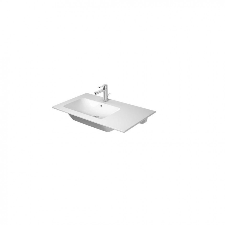 Duravit ME by Starck Umywalka meblowa asymetryczna, komora z lewej strony bez otworu na baterię 83x49 biała - 773623_O1