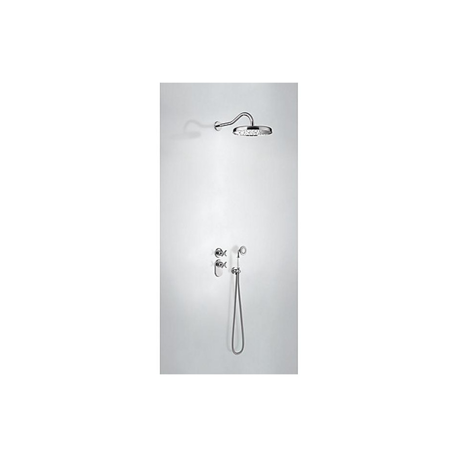 Tres Mono-Clasic kompletny zestaw prysznicowy podtynkowy termostatyczny 2-drożny deszczownica średnica 310 mm chrom - 744848_O1