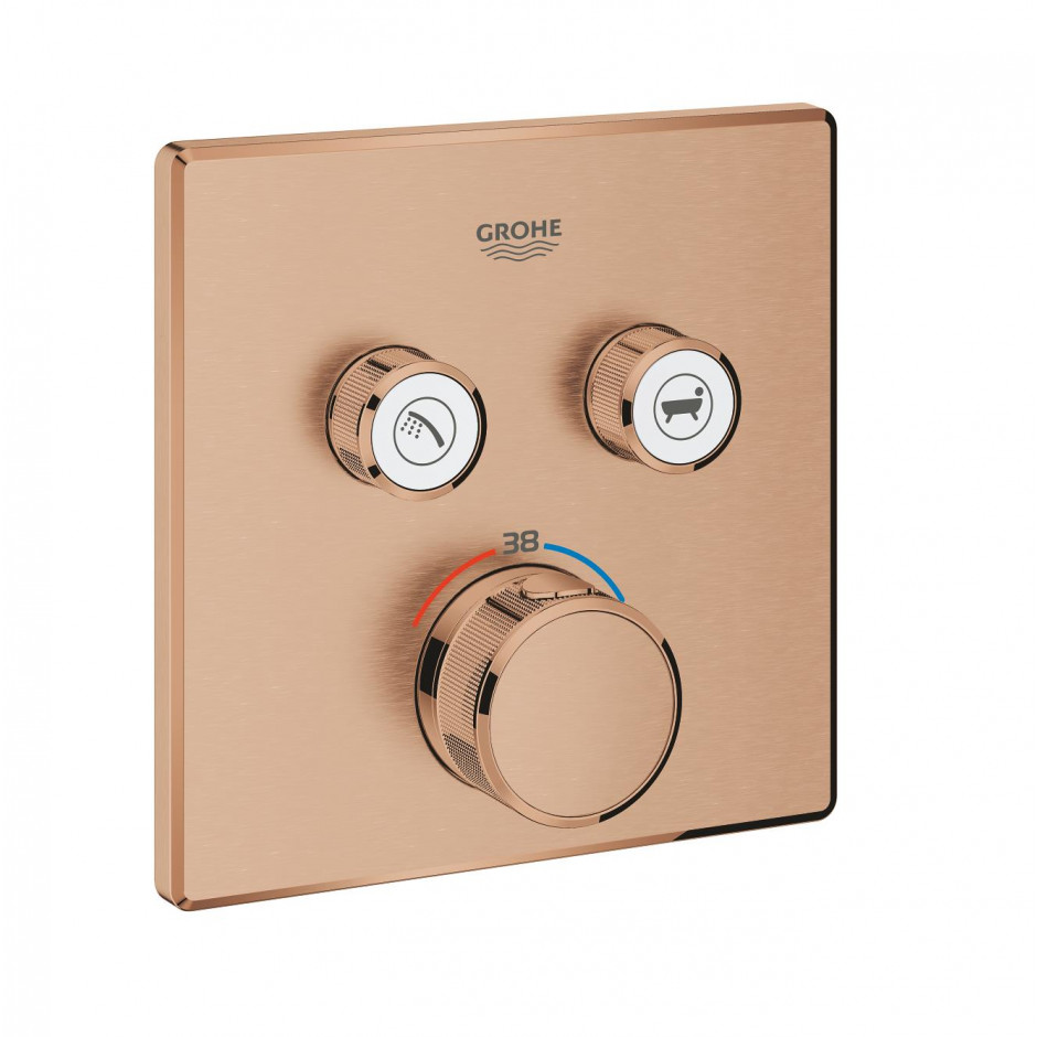 Grohe GROHTHERM SMARTCONTROL BATERIA TERMOSTATYCZNA DO OBSŁUGI DWÓCH WYJŚĆ WODY brushed warm sunset - 798245_O1
