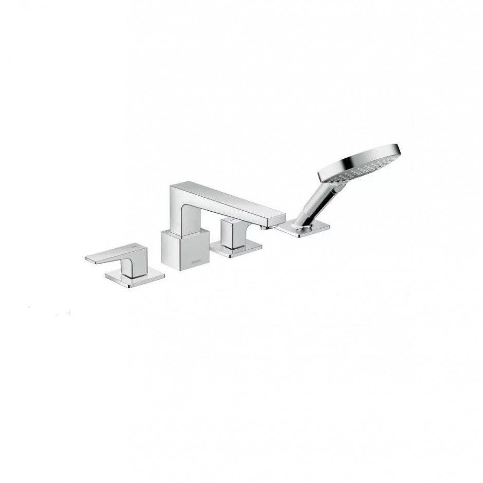 Hansgrohe Metropol 4-otworowa bateria na brzeg wanny, element zewnętrzny, uchwyty jednoramienne - 763852_O1