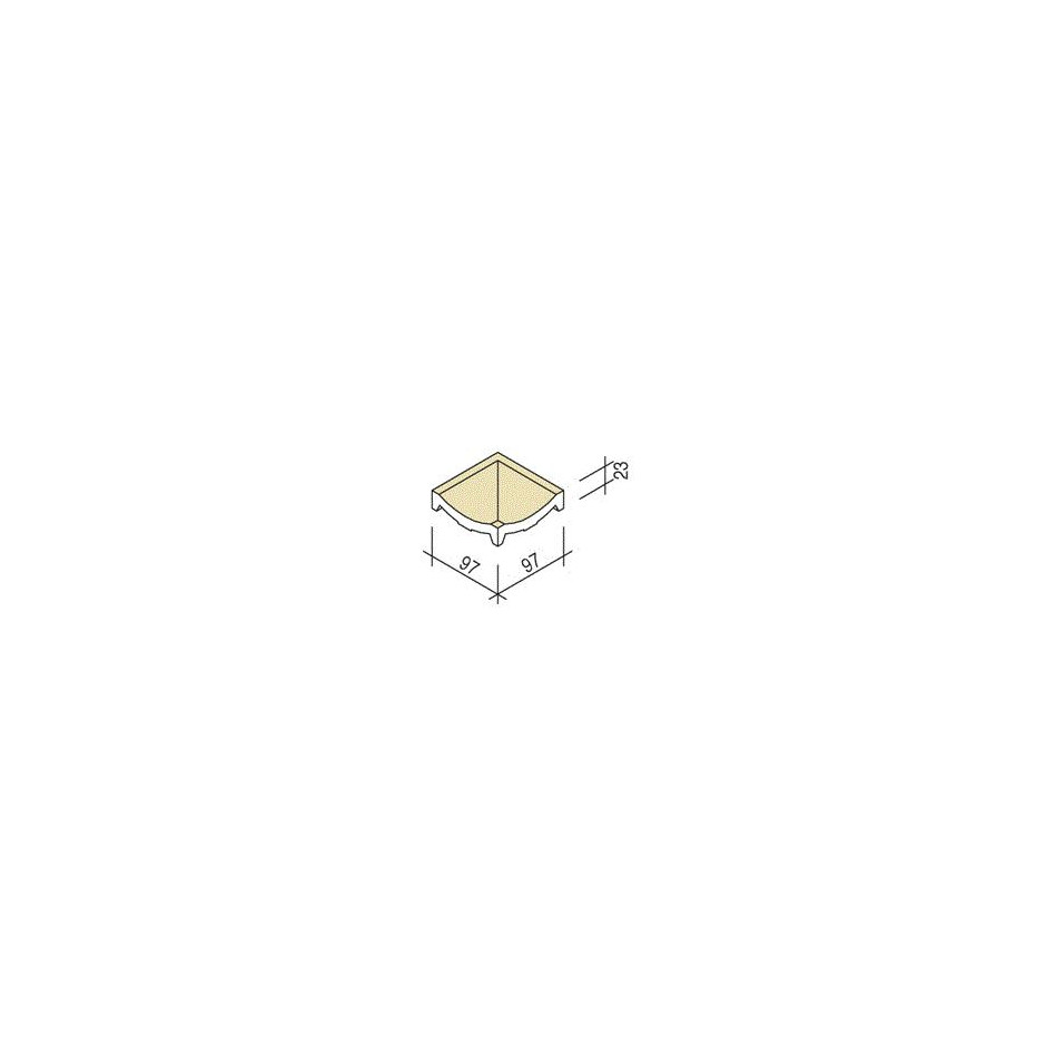 Villeroy & Boch Pro Architectura Pool System narożnik wewnętrzny 10x10 cm gres matowy czarny - 519712_T1