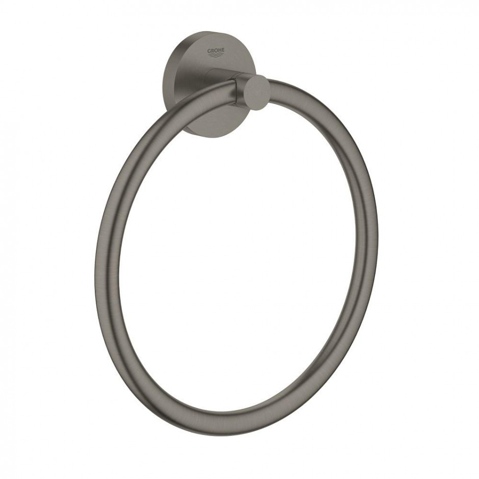 Grohe Essentials Wieszak na ręcznik okrągły hard brushed grafit - 742130_O1