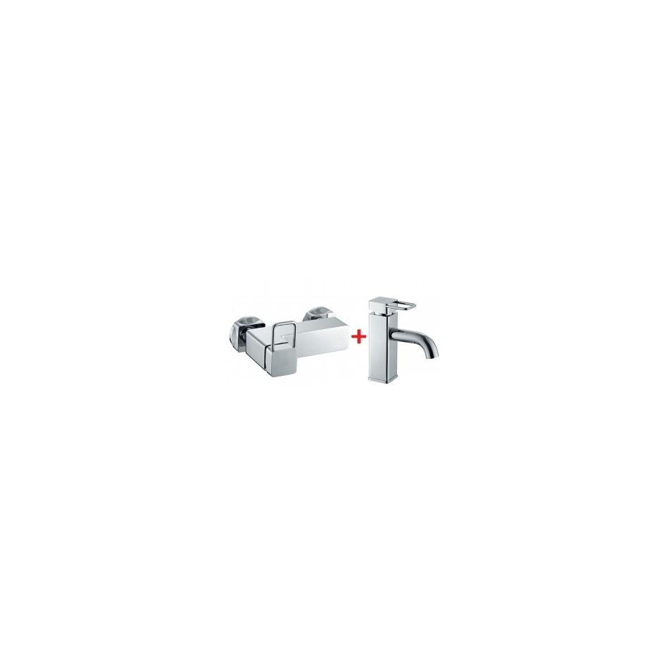 KFA zestaw bateria natryskowa brylant i bateria umywalkowa brylantO1